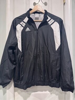 2007 (almost vintage) Adidas Men’s Black and White Windbreaker Jacket